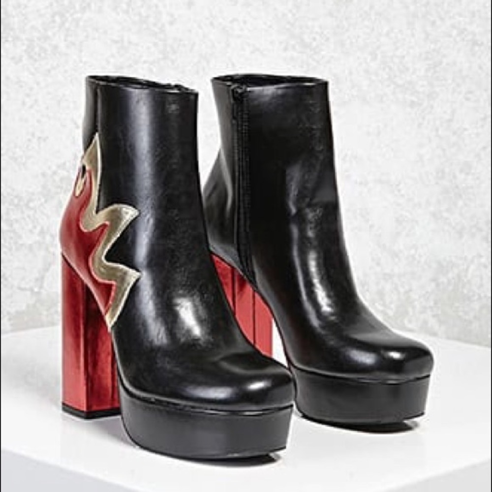 Forever 21 flame boots